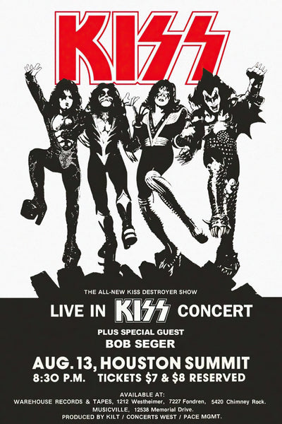 Kiss at the Houston Summit - 13th August 1976 – llandudno-emporium.com