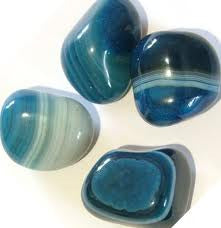 Blue Agates (set of 3)