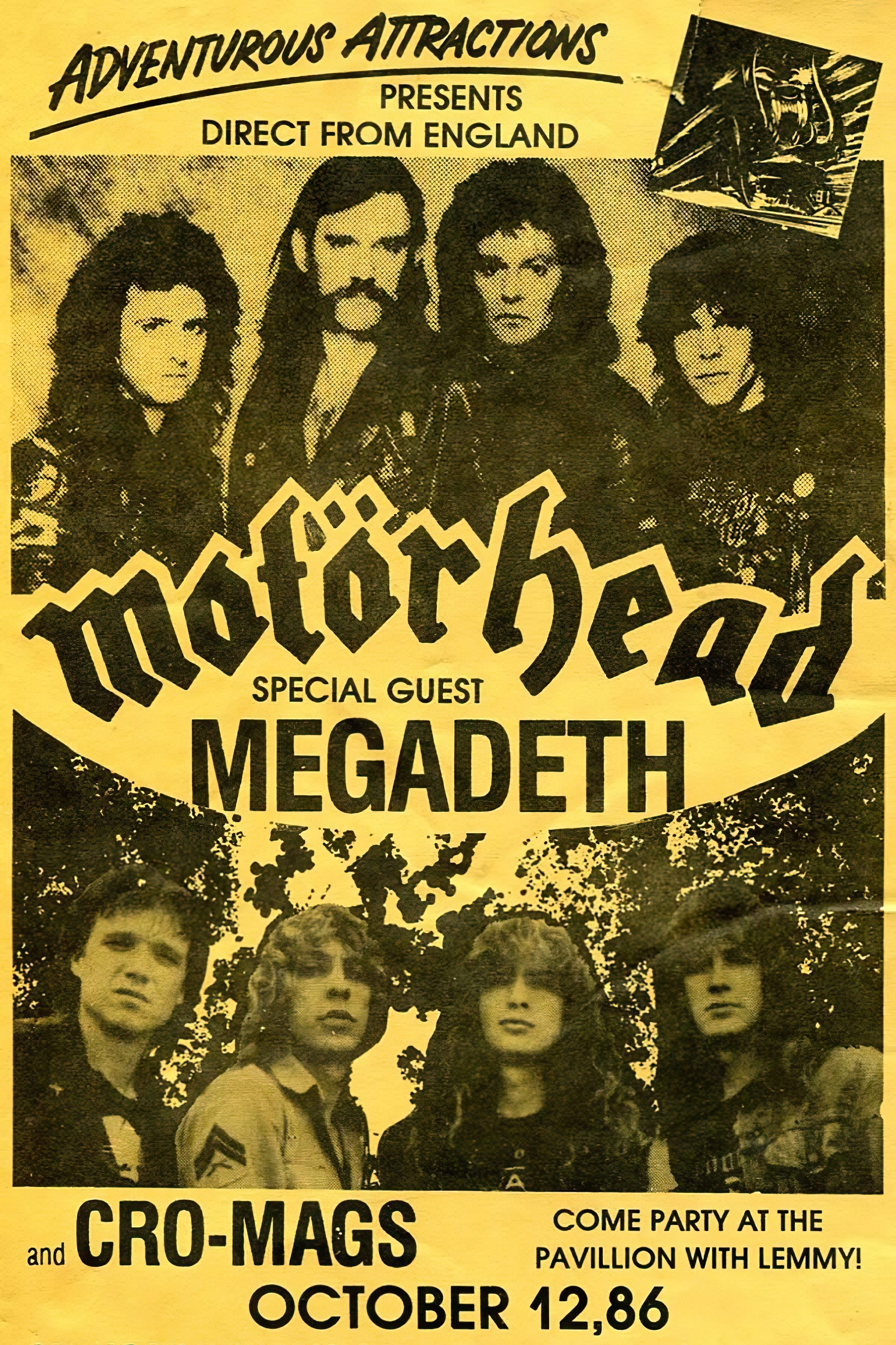 Motörhead 1982年西ドイツツアー￼ポスター Motörhead 1982年西ドイツツアー￼ポスター （1982-03-22 - The